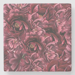 Burgundy Flower Elegance Stenunderlägg