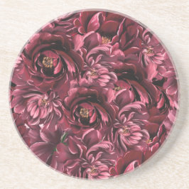Burgundy Flower Elegance Underlägg