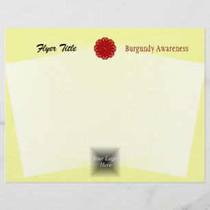 Burgundy Flower Ribbon av Kenneth Yoncich Reklamblad