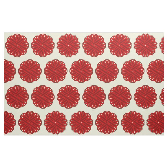 Burgundy Flower Ribbon Tyg (Fat Quarter)