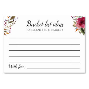 Burgundy Flowers Bucket List Ideas Bröllopskort Bordsnummer