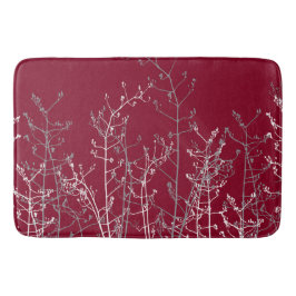 Burgundy Flowers (Modern Abstrakt Elegant) Badrumsmatta