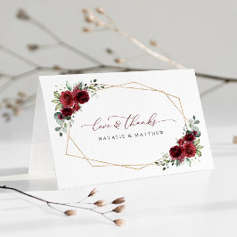 Burgundy Flowers, Red Flowers, Blommigt Bröllop Tack Kort