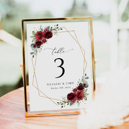 Burgundy Flowers, Red Flowers, Boho, Bordsnummer