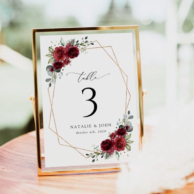 Burgundy Flowers, Red Flowers, Boho, Bordsnummer (Skapare uppladdad)