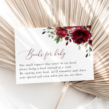 Burgundy Flowers, Red Flowers, Bokar för Baby