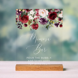 Burgundy Flowers, Rosa Flowers, Boho, Mimosa Pub