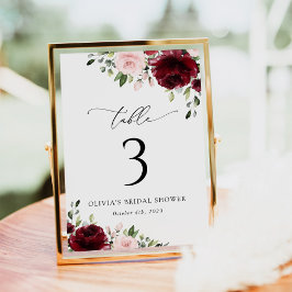 Burgundy Flowers, Rosa Flowers, Bordsnummer