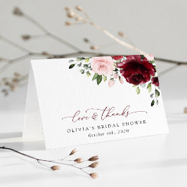 Burgundy Flowers, Rosa Flowers, Möhippa Tack Kort