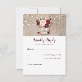 Burgundy Flowers Rustic OSA