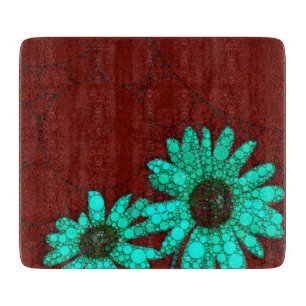 Burgundy fluorescerande turkosblommor