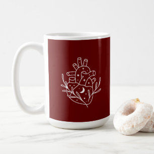 Burgundy följer ditt konstte kaffemugg