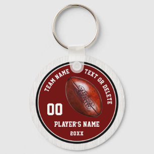 Burgundy Football Team Gift Ideas eller Ditt Färg Nyckelring