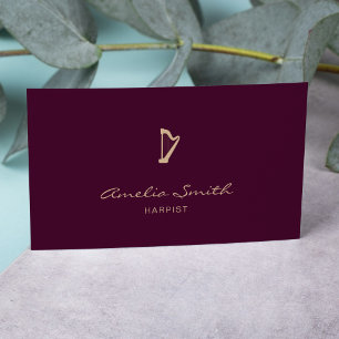 Burgundy för minimal Elegant för professionell Har Visitkort