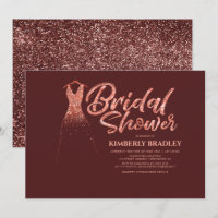 Burgundy för rosa guld- glitter röd möhippa