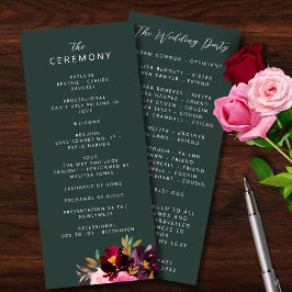 Burgundy Forest Grönt  Blommigt Vattenfärg Program