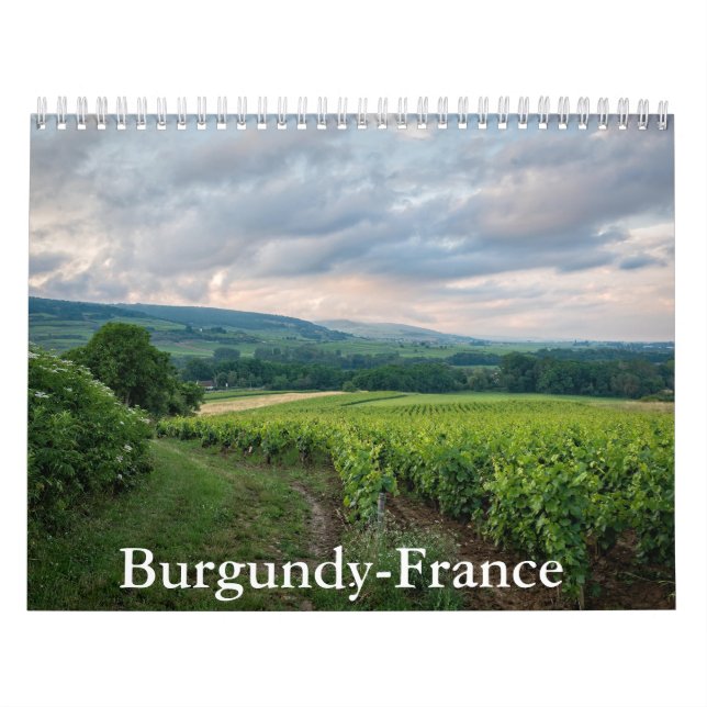 Burgundy-Frankrike-kalender Kalender (Omslag)