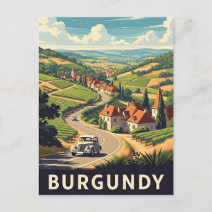Burgundy Frankrike Travel Vykort