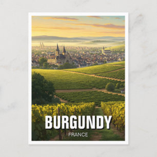Burgundy Frankrike Travel Vykort