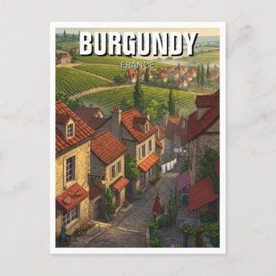 Burgundy Frankrike Travel Vykort