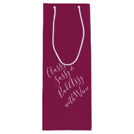 Burgundy Funny Vin Puns Vin Gift Bag