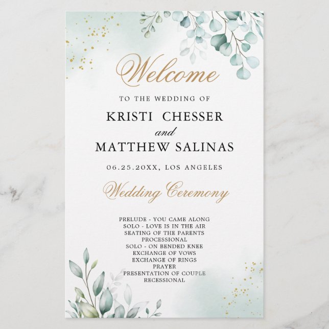 Burgundy Geometric Guld Ram Bröllopsprogram Card (Framsida)