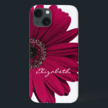 Burgundy Gerber Gerbera Daisy Personlig<br><div class="desc">Du kan anpassa namn på denna burgundi eller vin gerbera daisy blomma personlig fodral. Ljus och glad. Den här gigantiska designen ger henne en underbar gåva.</div>