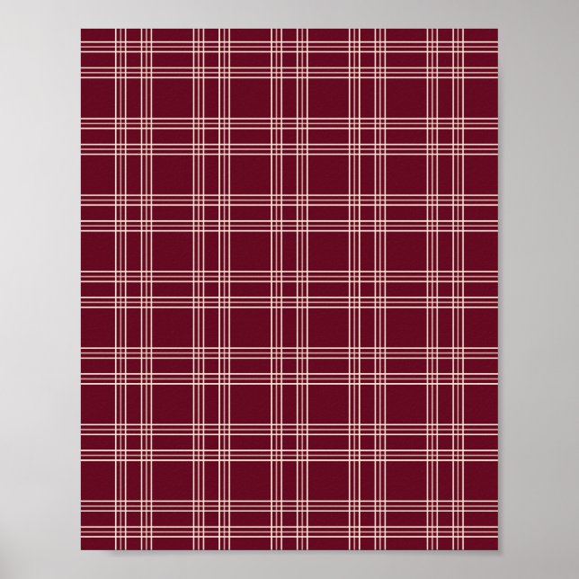 Burgundy Gingham Poster (Framsidan)