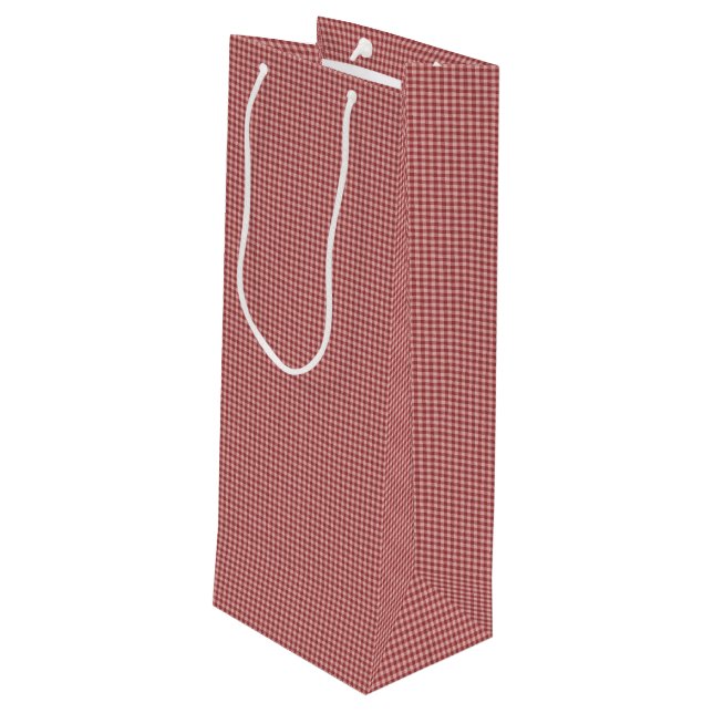 Burgundy Gingham-VIN GIFT BAG (Baksidan Vinklad)