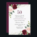 Burgundy  Glitter 50:e Födelsedagsfesten Inbjudningar<br><div class="desc">Burgundy  Glitter 50:e Födelsedagsfesten Vi har också många andra inbjudningar och samlingar.</div>