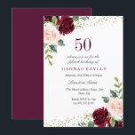 Burgundy  Glitter 50:e Födelsedagsfesten Inbjudningar<br><div class="desc">Burgundy  Glitter 50:e Födelsedagsfesten Vi har också många andra inbjudningar och samlingar.</div>