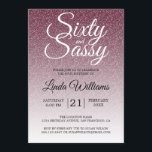 Burgundy Glitter Ombre 60 och Sassy 60:e födelseda Inbjudningar<br><div class="desc">Firar att du vrider 60 i stil med den här moderna 60-årsdagen på en burgundisk glitter-ombre-bakgrund, en 60-årsdagarsinbjudning från chicen som du helt enkelt kan personalisera och skicka ut för din 60-födelsedagsfest firande. ord 60 och sassy ställs in med hjälp av moderna skript. Om du behöver hjälp eller matchande produkter...</div>