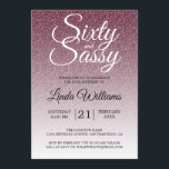 Burgundy Glitter Ombre 60 och Sassy 60:e födelseda Inbjudningar<br><div class="desc">Firar att du vrider 60 i stil med den här moderna 60-årsdesignen på en burgundisk glitter-ombre-bakgrund, en 60-årsfödelsedag i chic som du helt enkelt kan anpassa och skicka ut för din 60 födelsedagsfest firande. Ord 60 och sassy ställs in med hjälp av modernt skript. Om du behöver hjälp eller matchande...</div>