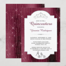 Burgundy Gnistra Diamond Tiara Quinceañera