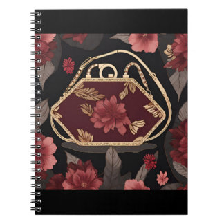 Burgundy Gold AI art Anteckningsbok
