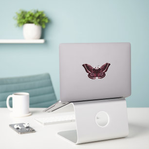 Burgundy Gothic Moth Klistermärken