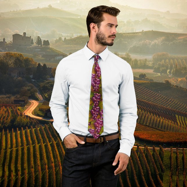 Burgundy Grapes Vin Älskare Tie Slips (Skapare uppladdad)