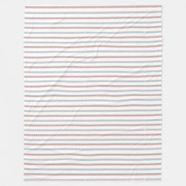 Burgundy & Grått Thin Chevron Rand Fleecefilt