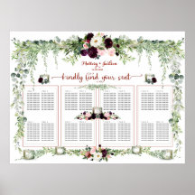 Burgundy Greenery Garland 160 gästsittande