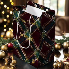 Burgundy, Grönt och Gult Crisscross Play Anpassnin