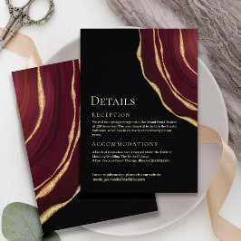 Burgundy guld agate black tilläggskort