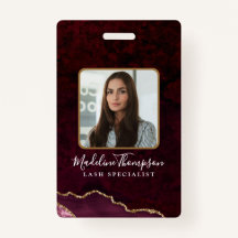 Burgundy Guld Agate Marble Business Company ID