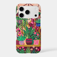 Burgundy Guld Botanisk iPhone 17 Fodral