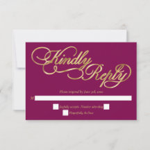 Burgundy & Guld Calligraphy Forme Bröllop OSA
