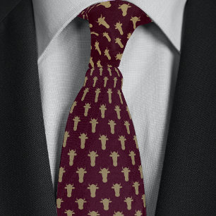 Burgundy & Guld Farmer Rancher Cow Head Slips