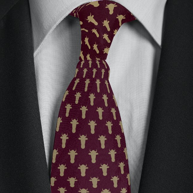 Burgundy & Guld Farmer Rancher Cow Head Slips (Skapare uppladdad)