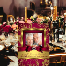 Burgundy Guld Foto 50-årsdag