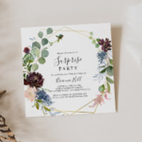 Burgundy Guld Geometric Surprise Party