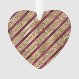 Burgundy Guld Glitter Rand