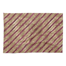 Burgundy Guld Glitter Rand